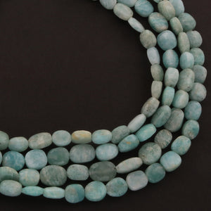 1 Strand Amazonite Smooth Briolettes Oval Shape  Briolettes - 8mmx7mm-10mmx8mm 12.5 Inches BR677