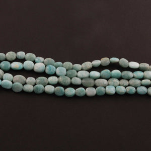 1 Strand Amazonite Smooth Briolettes Oval Shape  Briolettes - 8mmx7mm-10mmx8mm 12.5 Inches BR677