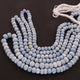 1 Strand Blue Oregon Smooth Rondelles  - Round Shape Rondelles 7mm-10mm 16Inches BR666