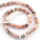 1 Long Strand Multi Moonstone  Silver coated Faceted  Roundels - Multi Moonstone Roundels Beads 6mm-7mm 13. Inches long BR605