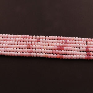 1 Long Strand Pink Opal  Faceted  Rondelles  - Round Shape Beads 6mm 14  Inches long BR608