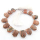 1 Strand Natural Unakite Faceted Pentagon Shape Briolettes - Jewelry Making Supplies - 13mmx16mm-14mmx20mm 9 Inch BR606