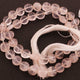 1 Strand Rose Quartz  Faceted Coin Shape Briolettes - Rose Quartz Briolettes  6 mm-13 Inches BR644