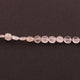 1 Strand Rose Quartz  Faceted Coin Shape Briolettes - Rose Quartz Briolettes  6 mm-13 Inches BR644