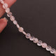 1 Strand Rose Quartz  Faceted Coin Shape Briolettes - Rose Quartz Briolettes  6 mm-13 Inches BR644