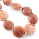 1 Strand Peach Moon Stone  Briolettes - Coin shape Beads -14mmx18mm- 9 Inches BR692