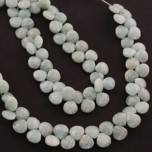 1 Strand Amazonite Faceted Briolettes-  Heart  Shape Beads- 3mmx4mm-2mmx3mm 8-Inches BR693