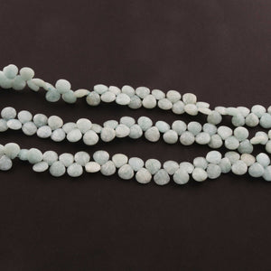 1 Strand Amazonite Faceted Briolettes-  Heart  Shape Beads- 3mmx4mm-2mmx3mm 8-Inches BR693