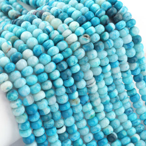 1  Strand  Shaded  Sky Blue Opal  Smooth Heishi Rondelles Beads - Wheel Shape Gemstone Spacer Beads - 5mm -  13 Inches BR03374 - Tucson Beads