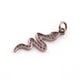 1 Pc Pave Diamond Snake Charm Pendant ,925 Sterling Silver Charm,Pave diamond Finding, 30mmx10mm PDC002