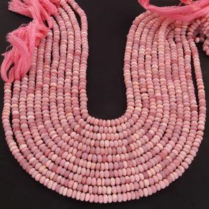 1 Strand Excellent Quality Pink Opal Round Shape Smooth   Briolettes -  jewelry Making Supplies 6mm  13 Inch BR0525 - Tucson Beads