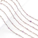 5 Feet Ametrine Rondelle Beaded chain Black wire wrapped Plated chain- 3mm SC341