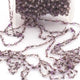 5 Feet Ametrine Rondelle Beaded chain Black wire wrapped Plated chain- 3mm SC341