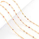 5 Feet Mookaite Rosary Style Beaded Chain 2mm Mookaite Beads Wire Wrapped 24Gold Plated Chain BDG130