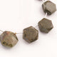 1  Strand  Vessonite Faceted Briolettes - Hexagon Shape Briolettes -20mmx17mm-- 7.5 Inches BR657 - Tucson Beads