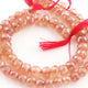 1 Strand Strawberry  Silver Coated  Faceted Rondelles - Roundelle Beads - 7mm-8mm - 7 Inches BR210