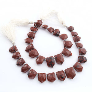 1   Strand  Brown Jesper Faceted Briolettes - Pentagon Shape Briolettes -10mmx14mm- 18mmx15mm - 9 Inches br03393 - Tucson Beads