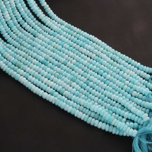 1 Strand Amazing Peru Opal Smooth Rondelles Shape Beads- Peru Opal gemstone Beads- 5mm-6mm-13 Inches BR03409 - Tucson Beads