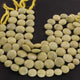 1 Strand  Yellow Opal Briolettes -Coin Shape Faceted Beads -12mm-18mm- 10 inch BR03398 - Tucson Beads