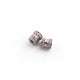 1 Pc Two Step Pave Diamond 925 Sterling Silver & Rose Gold Vermeil Rondelles Beads - Diamond Rondelles Bead 4mm PDC543