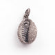 1 PC Antique Finish  Pave Diamond  Beautiful Cowrie Pendant -  925 Sterling Silver Cowrie  Diamond Pendant- 36mmx15mm  PDC1079