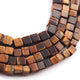 1 Long  Strand Brown Tiger Eye Cube Briolettes - Box Shape Beads 5mm-6mm 8  Inches BR798