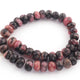 1 Long Strand  Rhodonite  Faceted Round Balls beads - Gemstone ball Beads 8mm-9mm10.5 Inches BR792