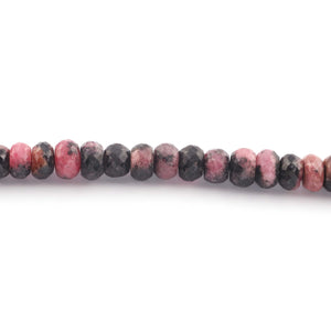 1 Long Strand  Rhodonite  Faceted Round Balls beads - Gemstone ball Beads 8mm-9mm10.5 Inches BR792