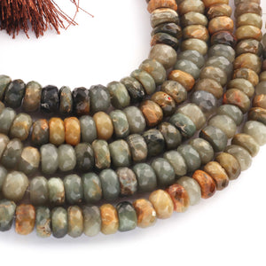 1 Long Strand Excellent Quality Cat's Eye Faceted Rondelles - Cat's Eye Roundles Beads 7mm-8mm 8 Inch BR776