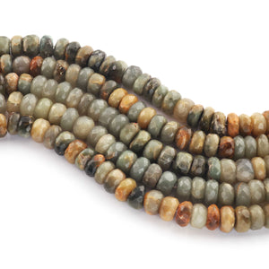 1 Long Strand Excellent Quality Cat's Eye Faceted Rondelles - Cat's Eye Roundles Beads 7mm-8mm 8 Inch BR776