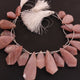 1  Strand Peach Moonstone  Faceted Briolettes  - Fancy Shape Briolettes -17mmx11mm-46mmx18mm  9 Inches BR03403 - Tucson Beads