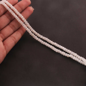 1 Strands  White Rainbow Moonstone Faceted Briolettes - Round Shape  5mm-13 inches BR1027