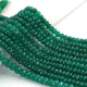 1  Long Strand Green Onyx Faceted Rondells -Round  Shape  Rondells 6mm-7mm-8 Inches BR0823 - Tucson Beads