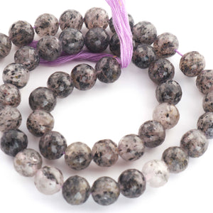 1 Long Strand Black Rutile Faceted Balls Beads - Gemstone Ball Beads 8mm-9mm 14 Inch BR701