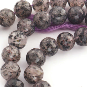 1 Long Strand Black Rutile Faceted Balls Beads - Gemstone Ball Beads 8mm-9mm 14 Inch BR701