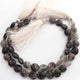 1 Strands Black Rutile Faceted Coin shape  Briolettes, , Black Rutile Briolettes 9mmx9mm-13mmx12mm 9 Inches BR755