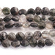 1 Strands Black Rutile Faceted Coin shape  Briolettes, , Black Rutile Briolettes 9mmx9mm-13mmx12mm 9 Inches BR755