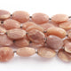 1 Strand Peach Moonstone Faceted Briolettes  - Oval Shape  Briolettes  14mmx11mm-15mmx11mm 10.5 Inches BR765