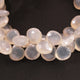 1 Strand White Silverite Faceted Briolettes - Heart Shape Beads 10mm-11mm 7.5 Inches BR1040