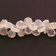 1 Strand White Silverite Faceted Briolettes - Heart Shape Beads 10mm-11mm 7.5 Inches BR1040