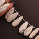 1 Strand White Howlite Faceted Briolettes  - Pear Drop Beads 23mmx10mm-30mmx12mm 8 Inches BR770