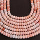 1 Long Strand Pink Opal Faceted Rondelles - Roundel Beads 6mm-7mm 13 Inches BR718