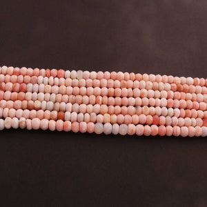 1 Long Strand Pink Opal Faceted Rondelles - Roundel Beads 6mm-7mm 13 Inches BR718