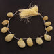 1  Long Strand Yellow Opal Faceted Briolettes -Fancy Shape Briolettes- 16mmx11mm-24mmx14mm- 9 -Inches BR1660 - Tucson Beads