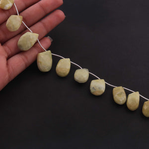 1  Long Strand Yellow Opal Faceted Briolettes -Fancy Shape Briolettes- 16mmx11mm-24mmx14mm- 9 -Inches BR1660 - Tucson Beads