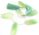 1 Strand Green Chalcedony Faceted Fancy Shape Briolettes - Jewelry Making Supplies - 33mmx13mm-39mmx13mm 6.5 Inch BR749