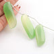 1 Strand Green Chalcedony Faceted Fancy Shape Briolettes - Jewelry Making Supplies - 33mmx13mm-39mmx13mm 6.5 Inch BR749