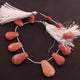 1 Strand Peach Moonstone Faceted Briolettes - Fancy Shape Briolettes  16mmx11mm-23mmx15mm - 9 Inches BR2920 - Tucson Beads