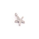 1 Pc Pave Diamond Star Charm Over 925 Sterling Silver Single Bail Pendant - Star Pendant 9mmx6mm Pdc1099