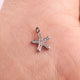 1 Pc Pave Diamond Star Charm Over 925 Sterling Silver Single Bail Pendant - Star Pendant 9mmx6mm Pdc1099